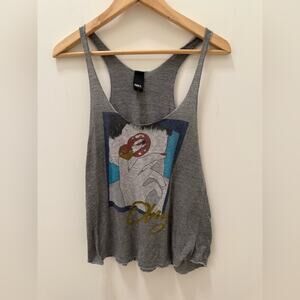 Obey Heather Gray Graphic Tank Top
